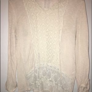 Long sleeve shirt with hoodie